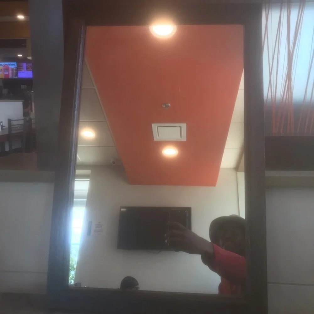 Dark Brown Wooden Mirror